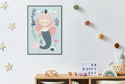 Plakat  Wzory dla Dzieci, Dziewczynki Do Pokoju - Syrenka 2