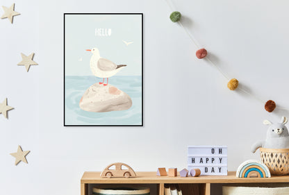 Plakat  Wzory dla Dzieci, Dziewczynki i Chłopca - Mewa 2