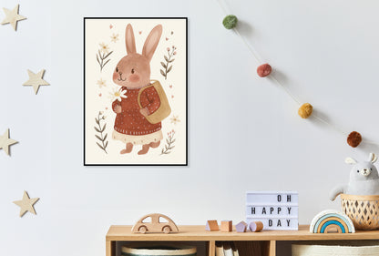 Plakat  Wzory dla Dzieci, Dziewczynki i Chłopca - Królik