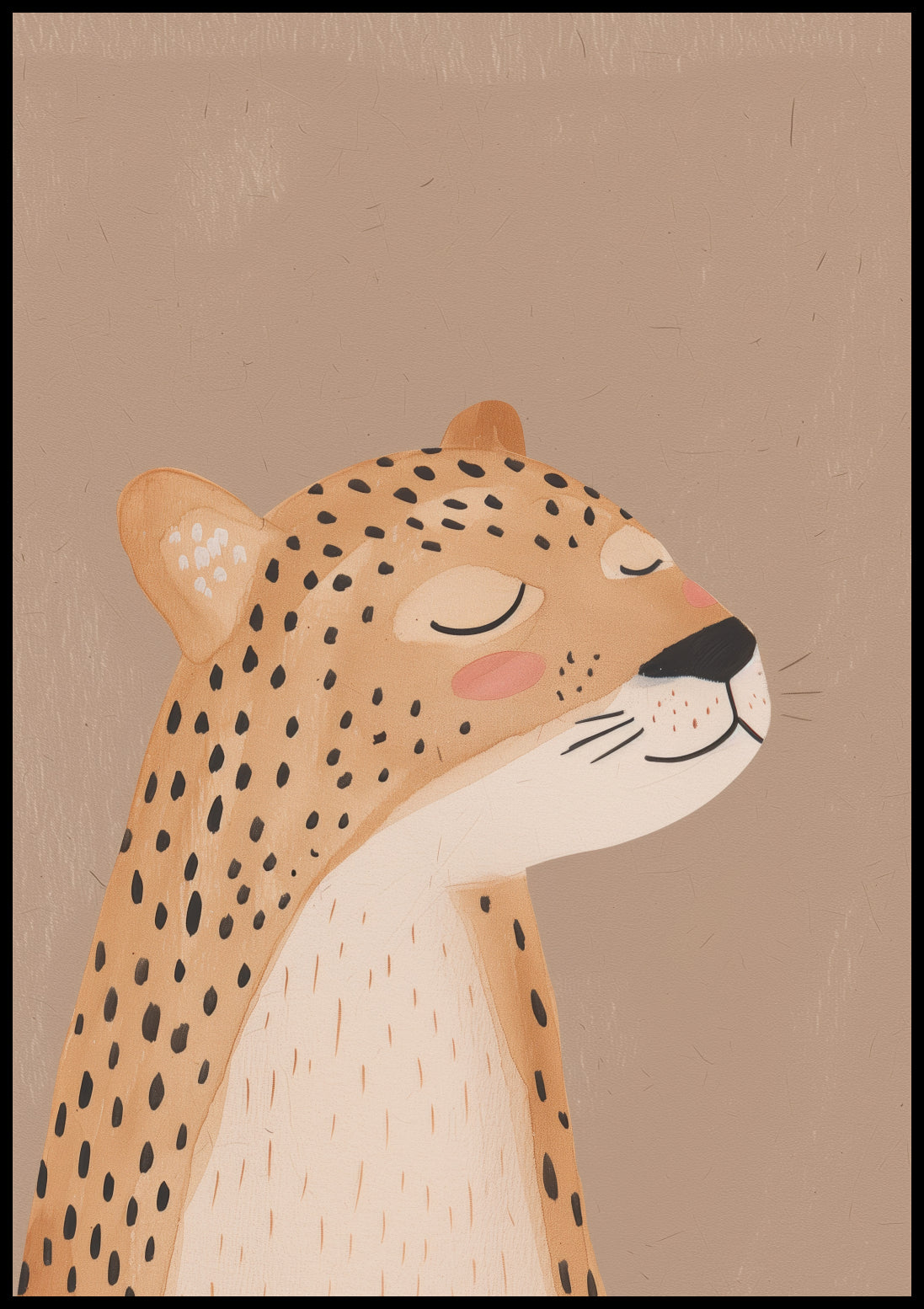 Plakat  Wzory dla Dzieci, Dziewczynki i Chłopca - Gepard