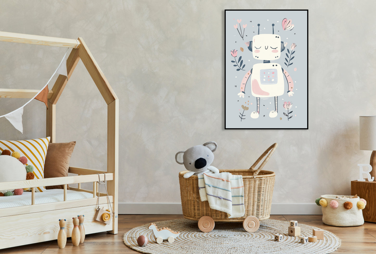 Plakat  Wzory dla Dzieci, Dziewczynki Do Pokoju - Roboś
