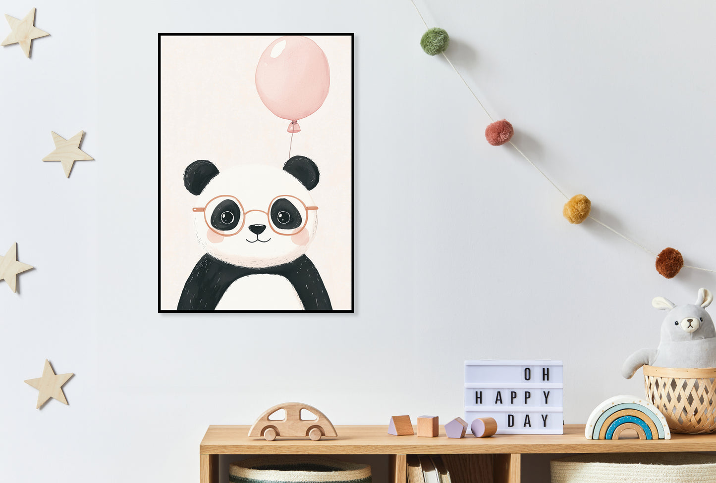 Plakat  Wzory dla Dzieci, Dziewczynki i Chłopca - Panda