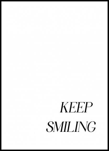 Plakat  Z Napisami Nowoczesny Cytat Keep Smiling