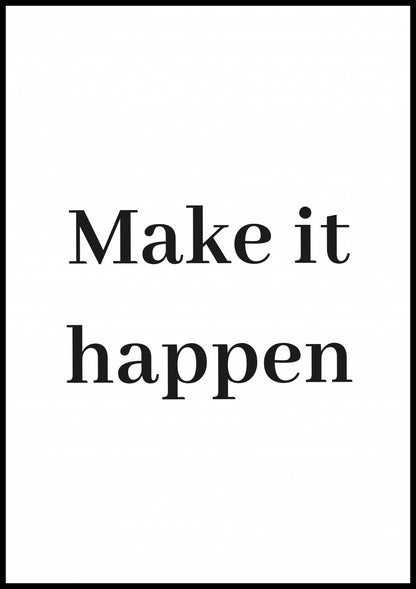Plakat   Z Napisami Nowoczesny Cytat Make It Happen