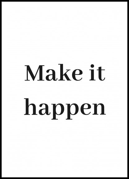 Plakat   Z Napisami Nowoczesny Cytat Make It Happen
