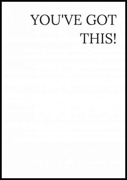 Plakat   Z Napisami Nowoczesny Cytat You've Got This