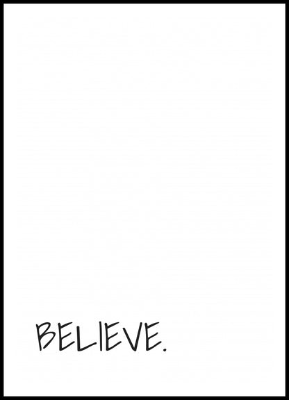 Plakat   Z Napisami Nowoczesny Cytat Believe