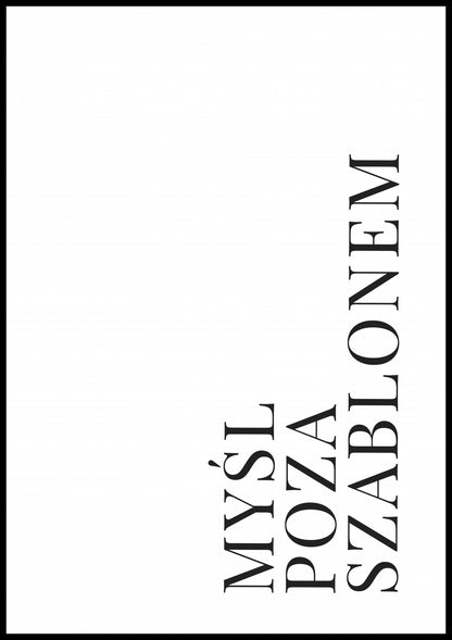 Plakat   Z Napisami Nowoczesny Cytat Myśl Poza Szablonem