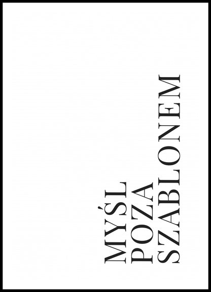 Plakat   Z Napisami Nowoczesny Cytat Myśl Poza Szablonem