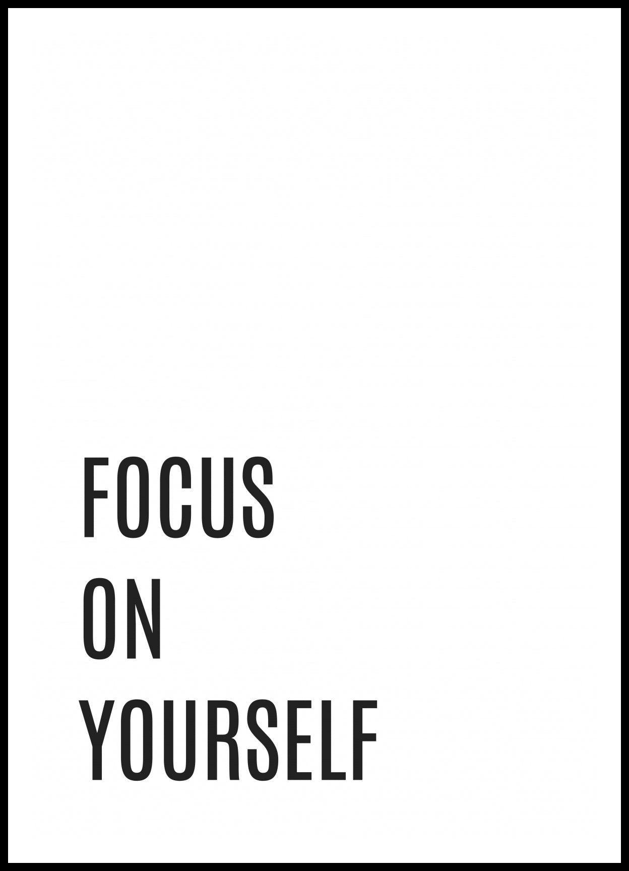 Plakat  Z Napisami Nowoczesny Cytat Focus On Yourself