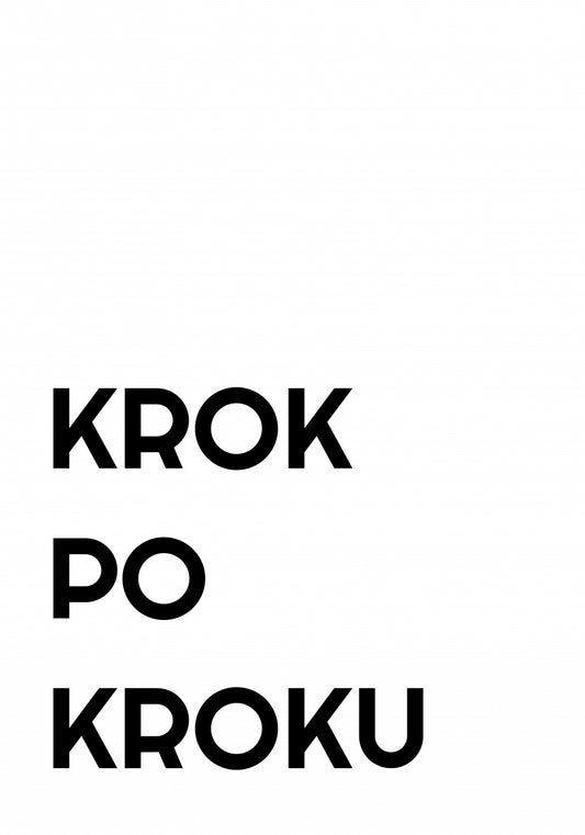 Plakat  Z Napisami Nowoczesny Cytat Krok Po Kroku
