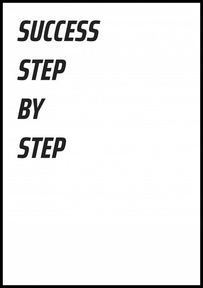 Plakat  Z Napisami Nowoczesny Cytat Success Step By Step