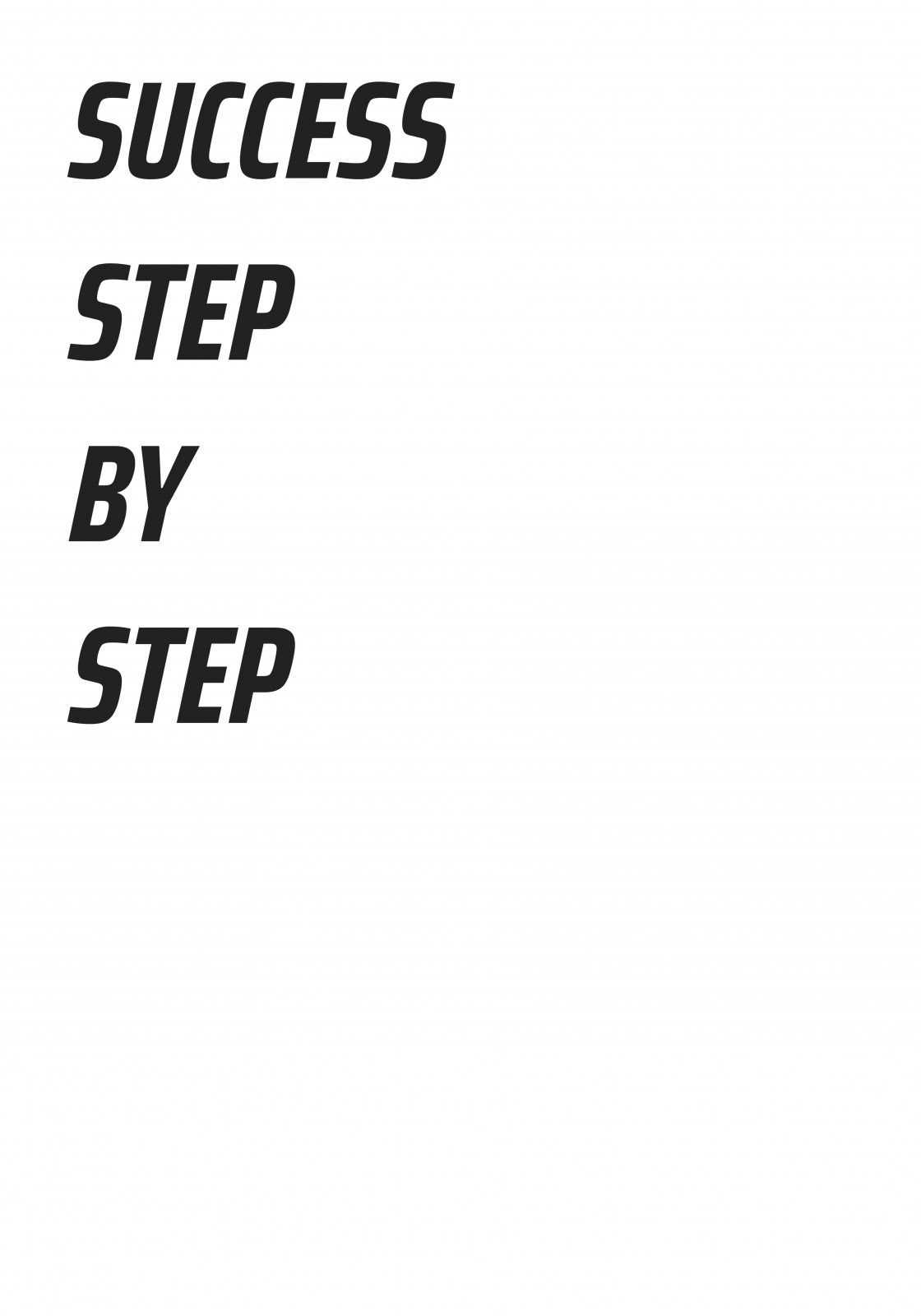 Plakat  Z Napisami Nowoczesny Cytat Success Step By Step