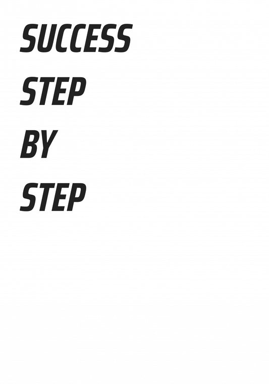 Plakat  Z Napisami Nowoczesny Cytat Success Step By Step