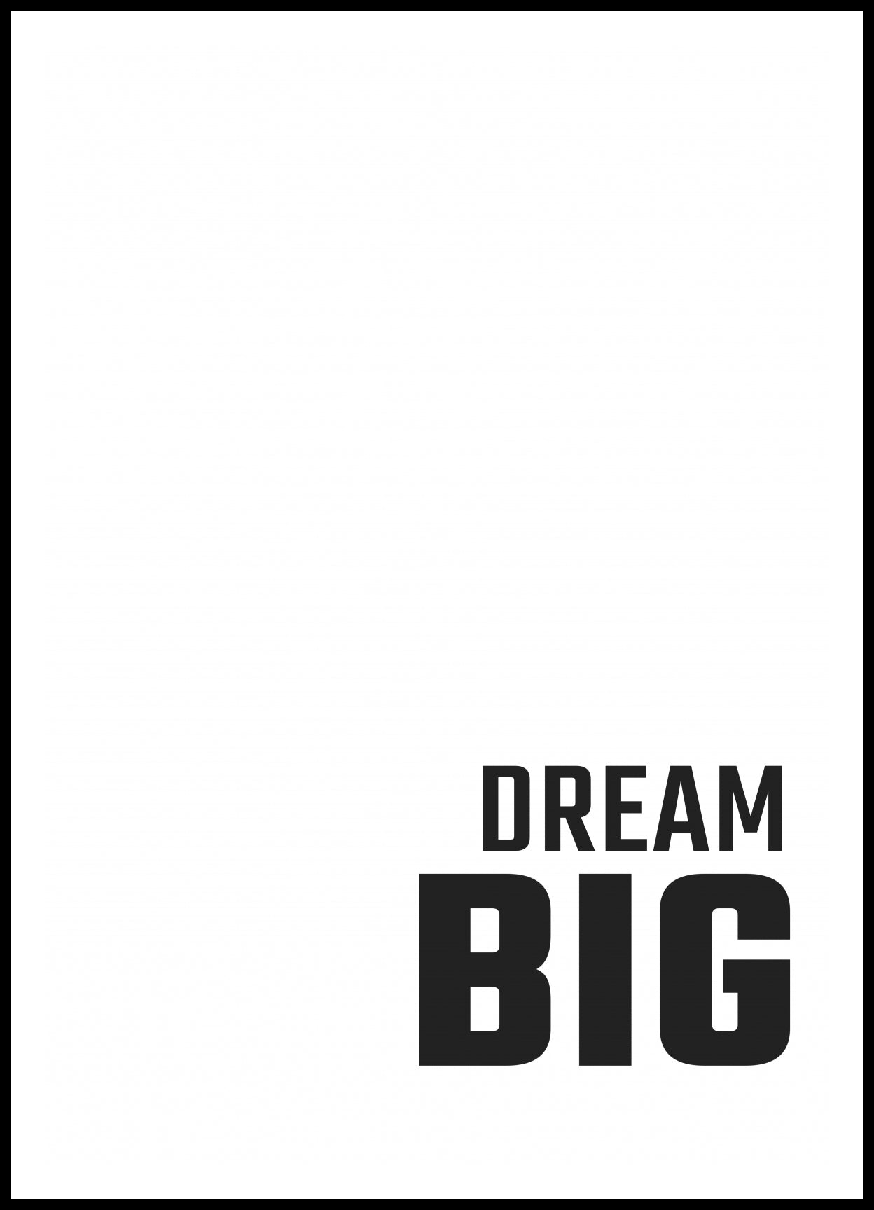 Plakat  Z Napisami Nowoczesny Cytat Dream Big