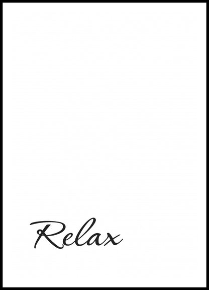 Plakat  Z Napisami Nowoczesny Cytat Relax