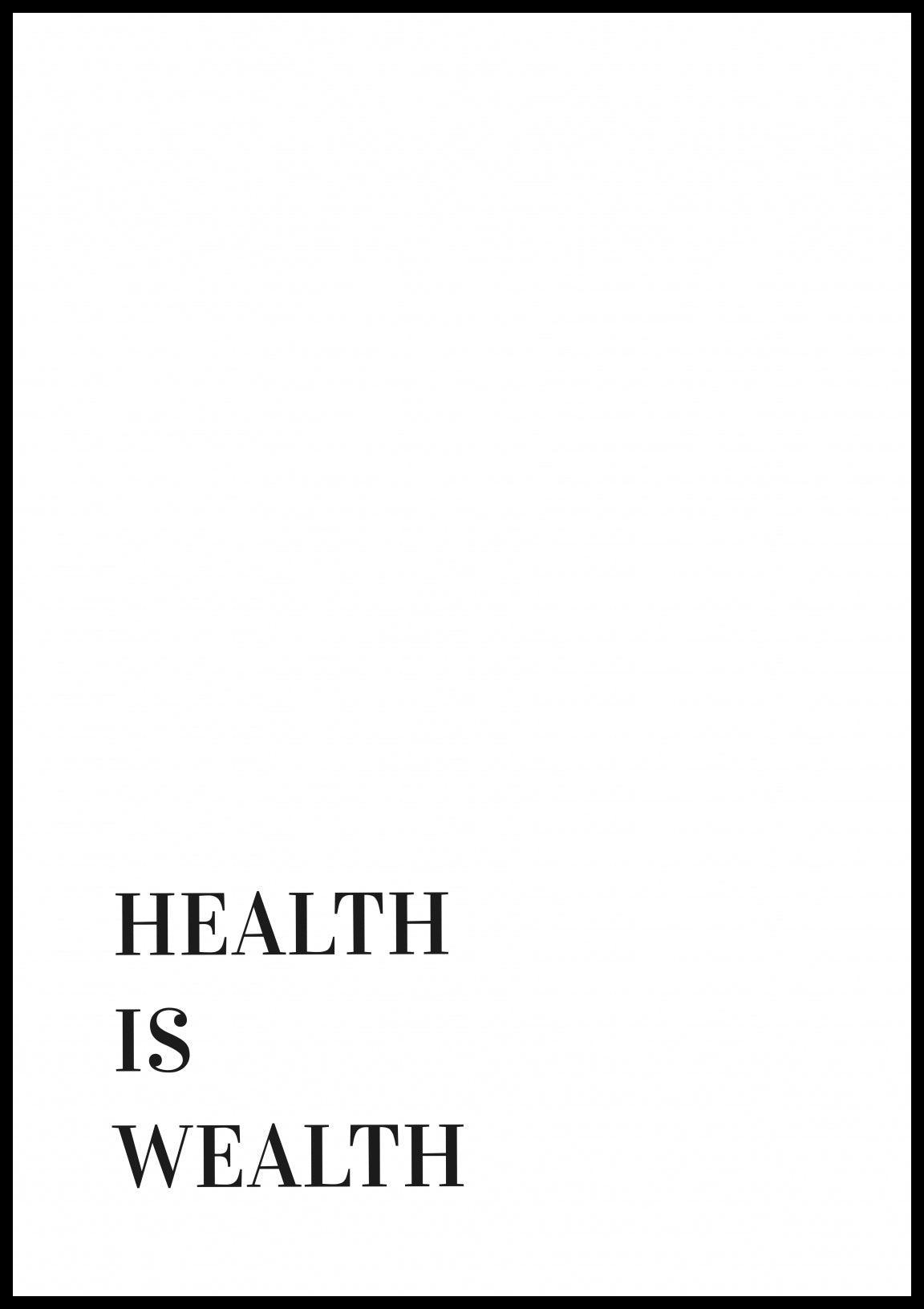 Plakat  Z Napisami Nowoczesny Cytat Health Is Wealth