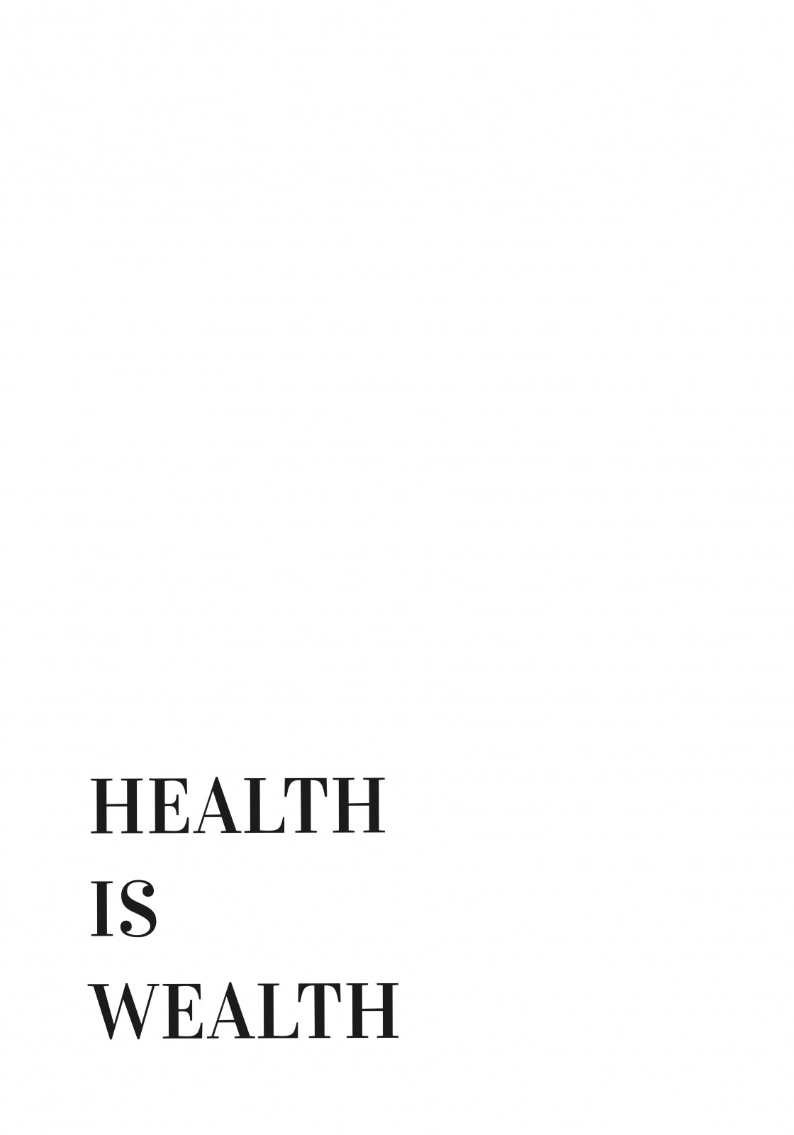 Plakat  Z Napisami Nowoczesny Cytat Health Is Wealth