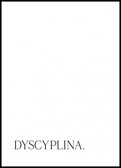 Plakat  Z Napisami Nowoczesny Cytat Dyscyplina