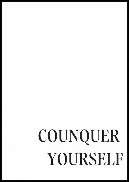 Plakat  Z Napisami Nowoczesny Cytat  Counquer Yourself