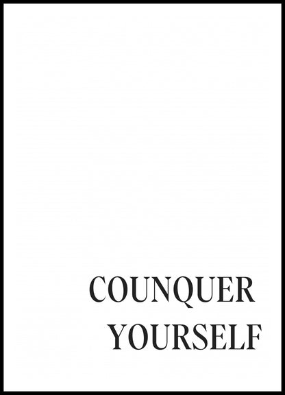 Plakat  Z Napisami Nowoczesny Cytat  Counquer Yourself