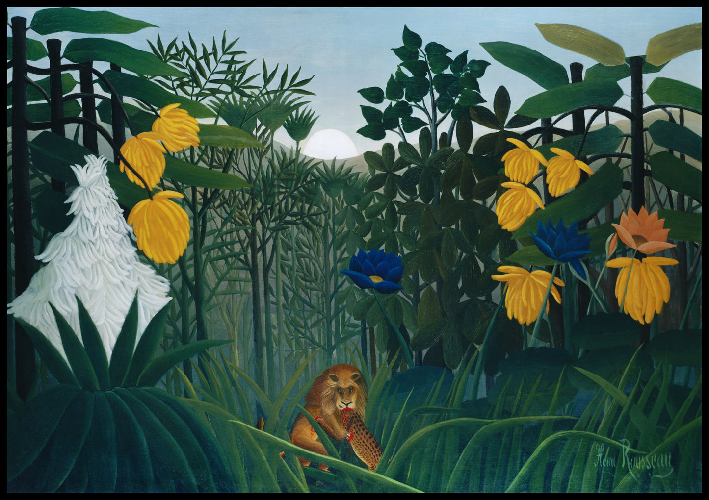 Plakat  The Repast of the Lion, Rousseau Vintage do Salonu