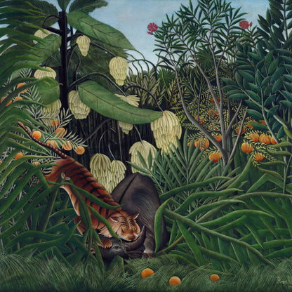 Plakat  Tiger and Buffalo, Rousseau Vintage do Salonu