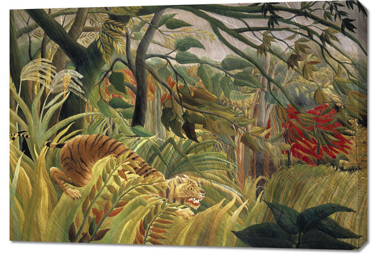 Obraz  Tiger in a Storm, Rousseau Vintage do Salonu