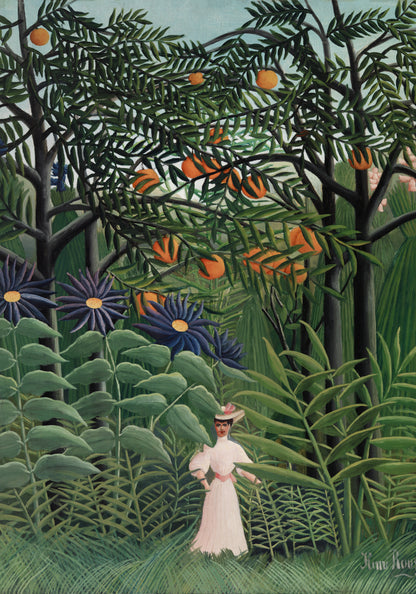 Plakat  Woman Walking, Rousseau Vintage do Salonu