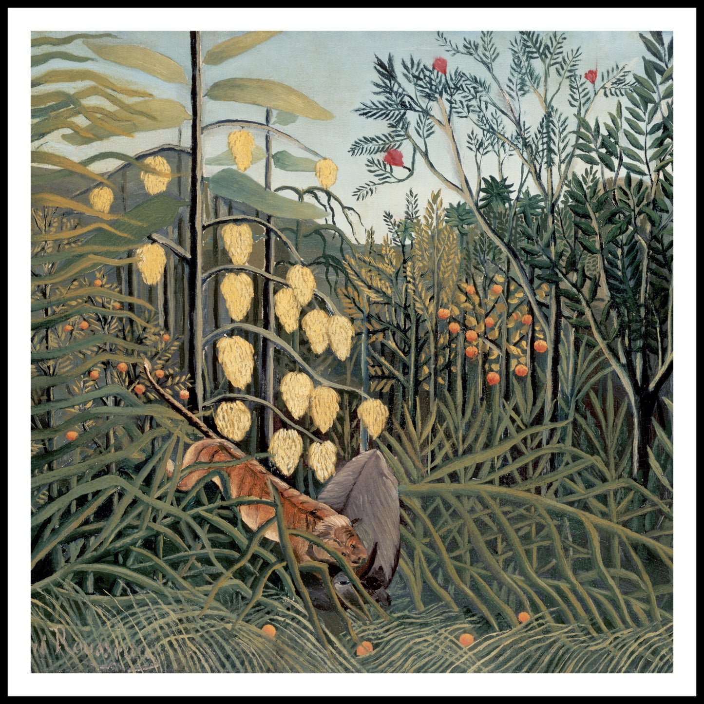 Plakat  In a Tropical Forest, Rousseau Vintage do Salonu