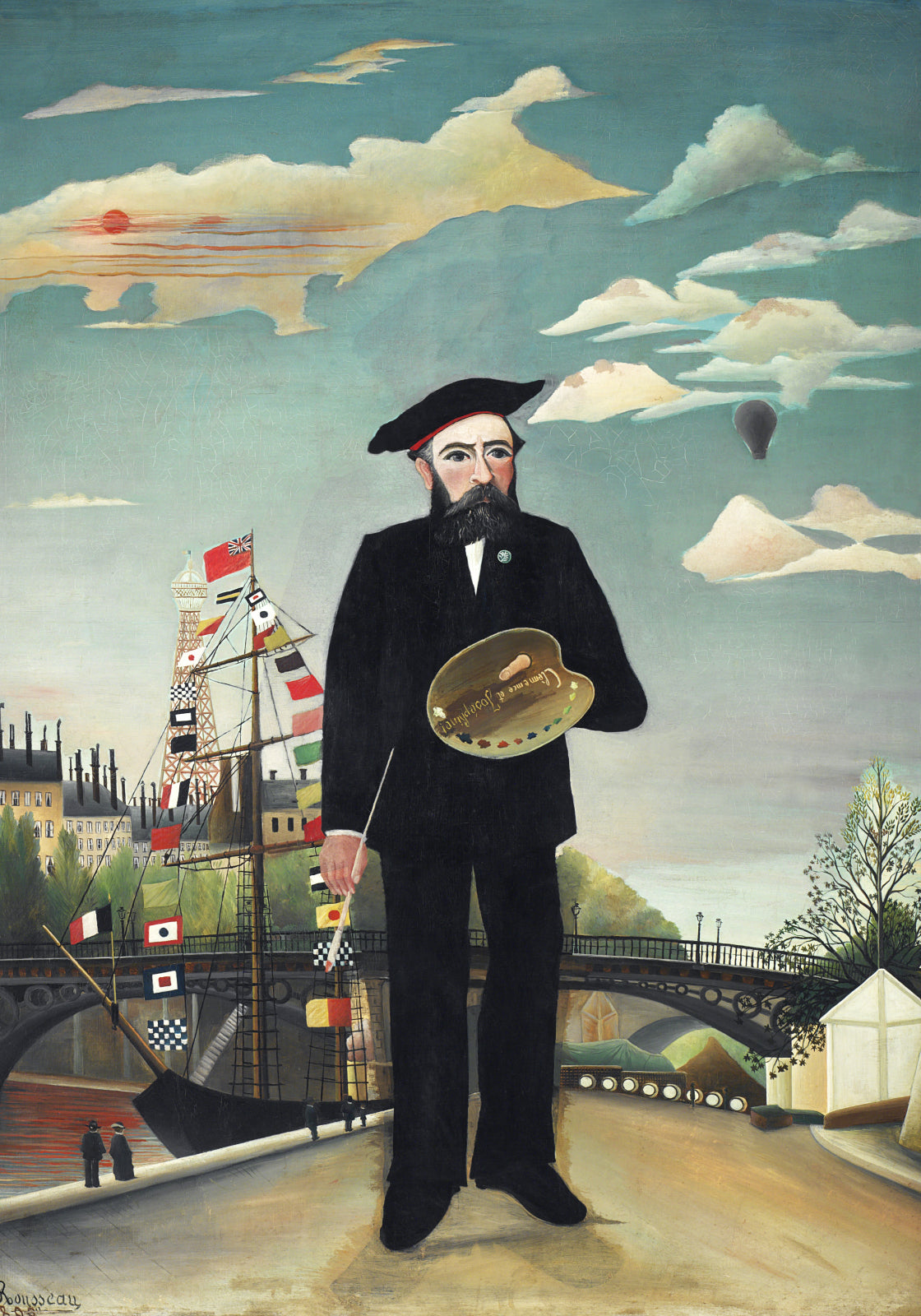 Plakat  Henri Rousseau Portret Vintage do Salonu