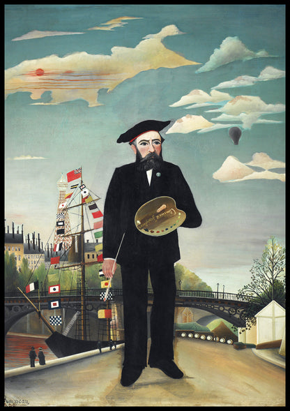 Plakat  Henri Rousseau Portret Vintage do Salonu