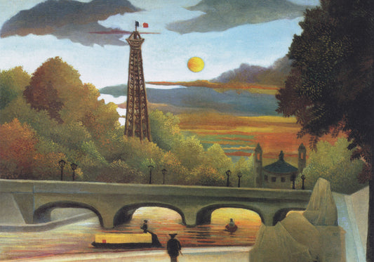 Plakat  Seine and Eiffel Tower, Rousseau Vintage do Salonu