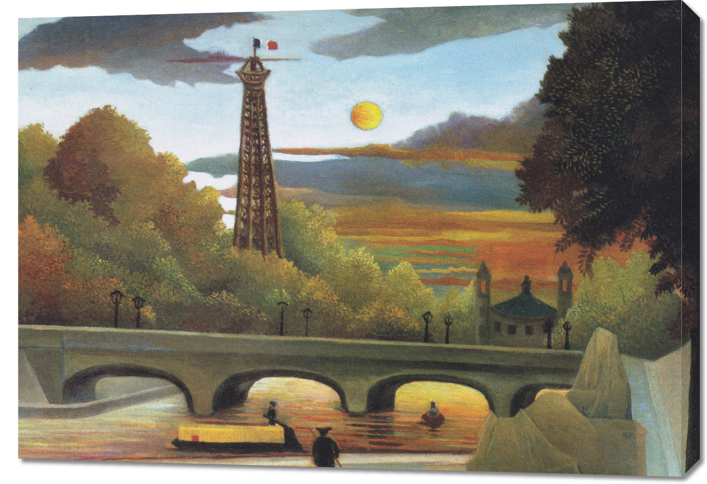 Obraz  Seine and Eiffel Tower, Rousseau Vintage do Salonu