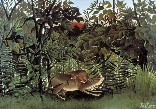 Plakat  The Hungry Lion, Rousseau Vintage do Salonu