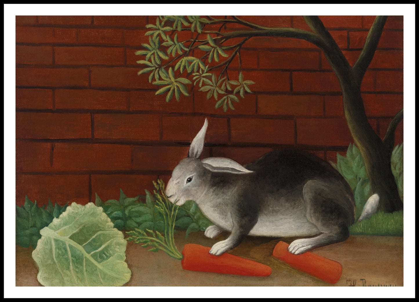 Plakat  The Rabbit's Meal, Rousseau Vintage do Salonu