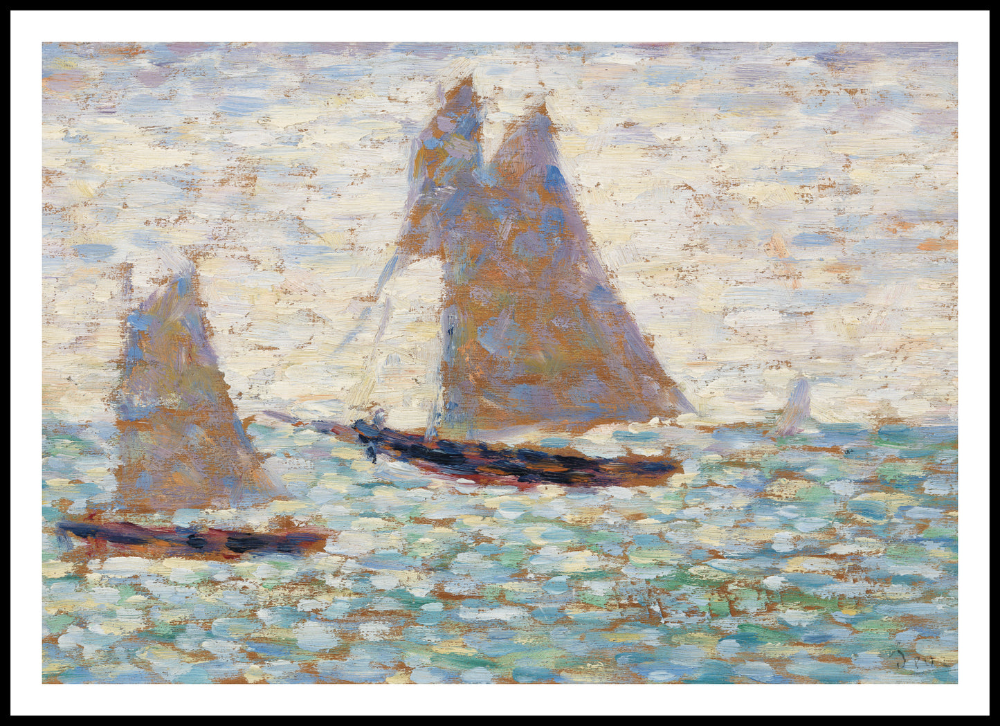 Plakat  Two Sailboats, Seurat Vintage do Salonu