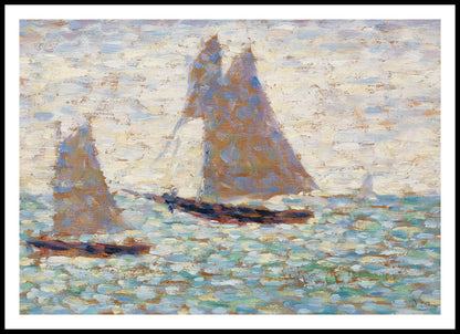 Plakat  Two Sailboats, Seurat Vintage do Salonu