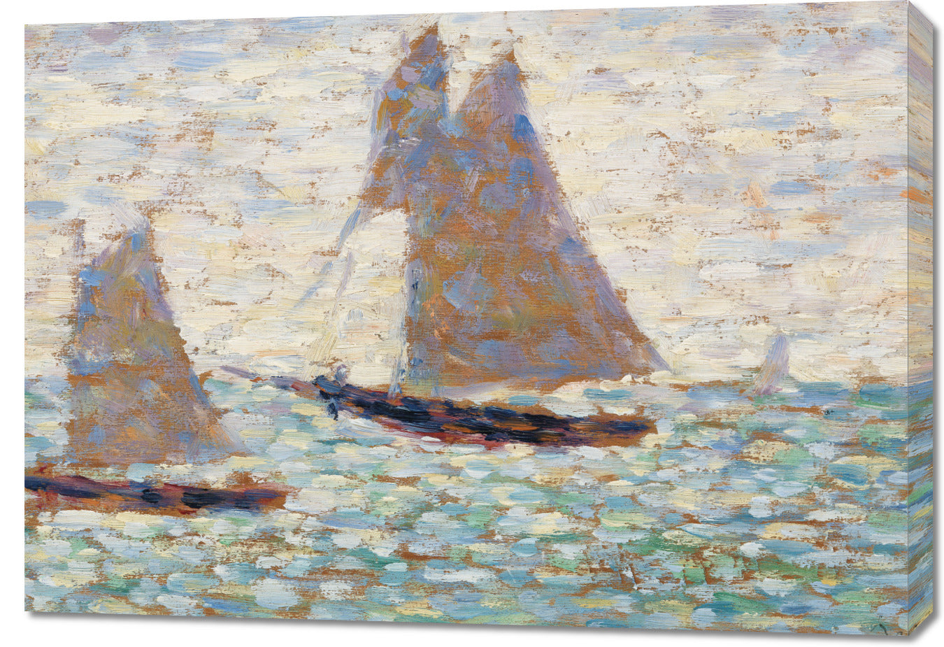 Obraz  Two Sailboats, Seurat Vintage do Salonu