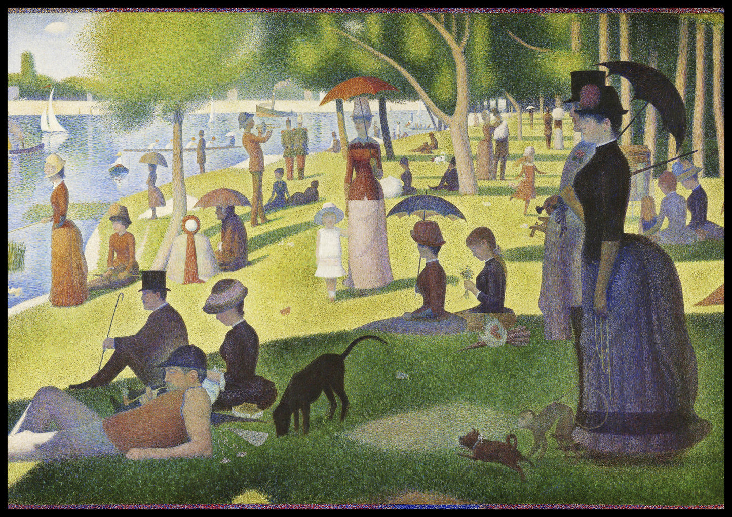 Plakat   Sunday on La Grande Jatte, Seurat Vintage do Salonu