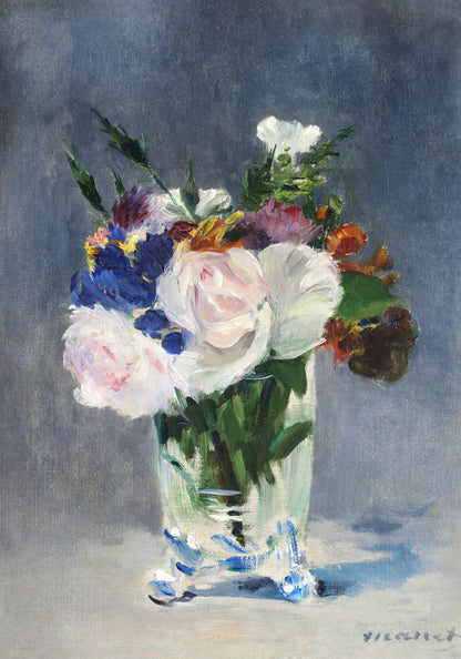 Plakat  Flowers in a Crystal Vase, Edouard Manet do Salonu