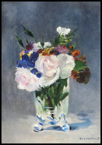 Plakat  Flowers in a Crystal Vase, Edouard Manet do Salonu