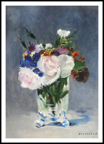 Plakat  Flowers in a Crystal Vase, Edouard Manet do Salonu