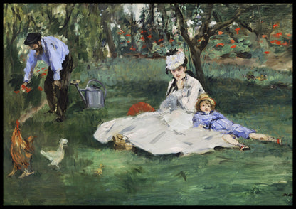 Plakat  The Monet Family, Édouard Manet Vintage do Salonu