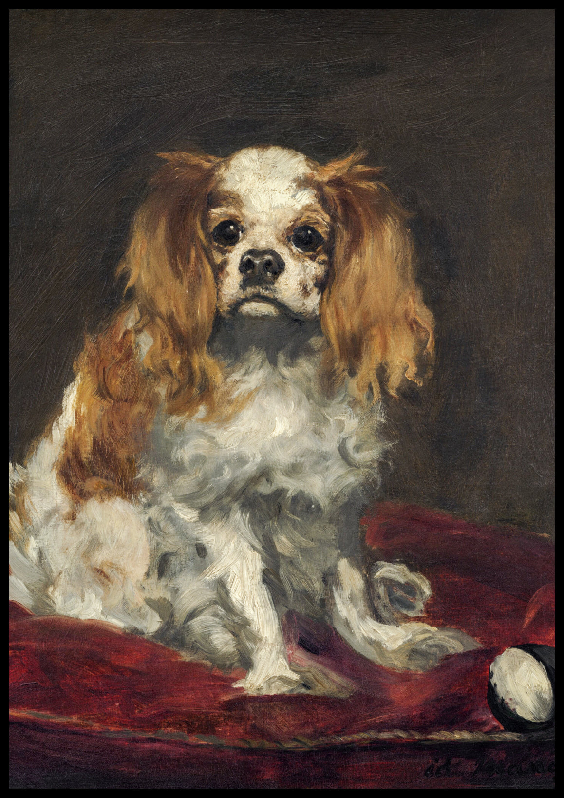 Plakat  A King Charles Spaniel,  Edouard Manet do Salonu