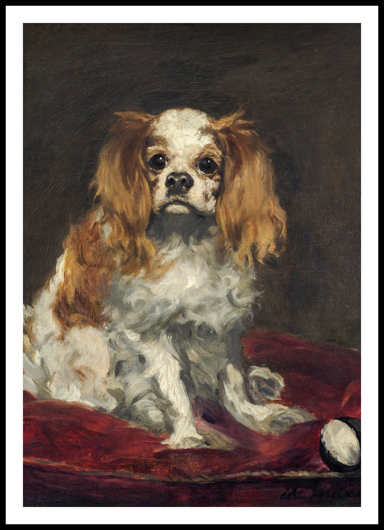Plakat  A King Charles Spaniel,  Edouard Manet do Salonu