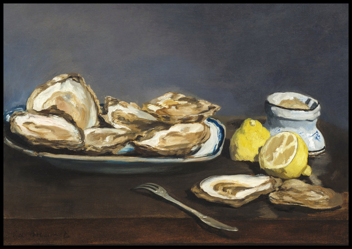 Plakat  Oysters, Edouard Manet Vintage do Salonu