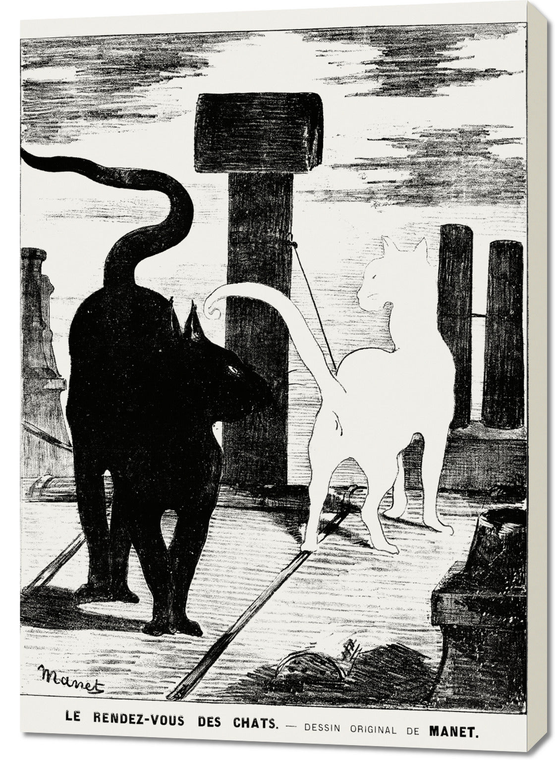 Obraz  The Cats’ Rendezvous, Édouard Manet do Salonu
