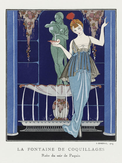 Plakat  La Fontaine, Barbier Vintage do Salonu