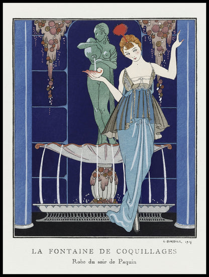Plakat  La Fontaine, Barbier Vintage do Salonu
